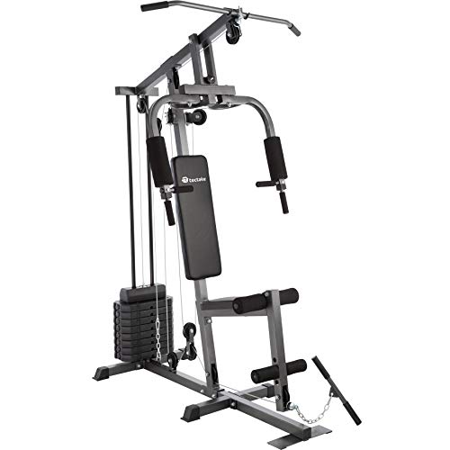 TecTake 800546 Kraftstation Fitnessstation Heimtrainer | Butterflymodul | Latzugstange | Beinstreckervorrichtung - Verschiedene Modelle (Typ 1 | No. 402756)