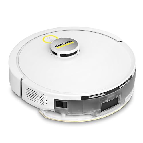Kärcher Saug- und Wischroboter RVC 3, 15.000 Pa, bis 130 min Laufzeit, App-Steuerung, Kartierung, Laser-Navigation, Absturzsensoren, automatisches Laden, für Hartböden und Teppiche
