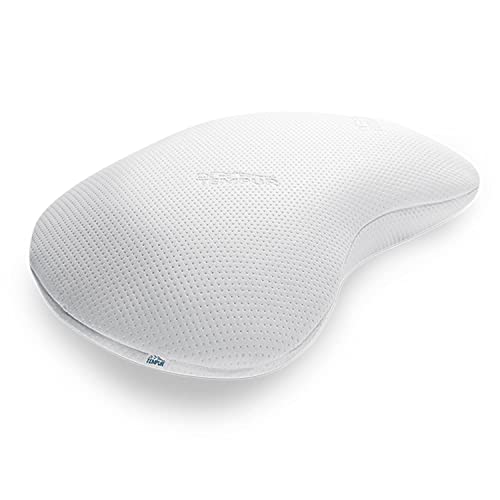 TEMPUR Sonata Kopfkissen Memory Foam, ergonomisches Nackenstützkissen für Rücken- und Seitenschläfer, Liegefühl fest, L (61 x 40 x 12.5 cm), Weiß