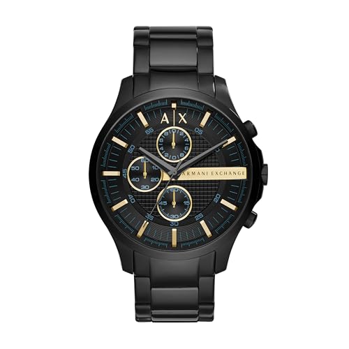 Armani Exchange Watch For Men, Chronograph Movement and 46mm Case Size with Stainless steel, Leather or Silicone strap