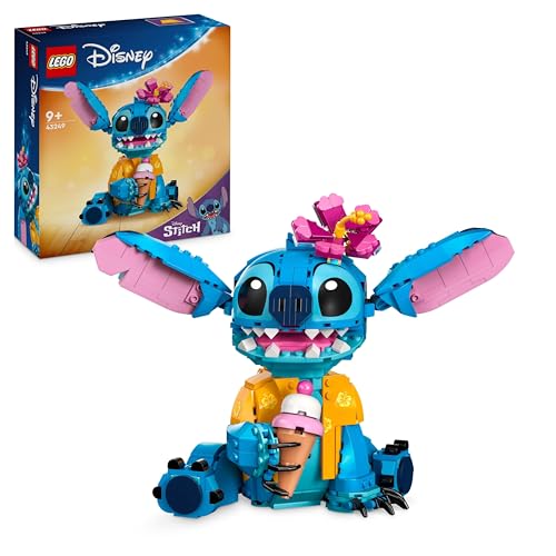 LEGO | Disney Stitch Figur - Modellbau mit Eistüte und dekorativer Blume - Kinder Spielzeug - Geschenk zu Weihnachten für Jungen, Mädchen und Fans ab 9 Jahren - 43249