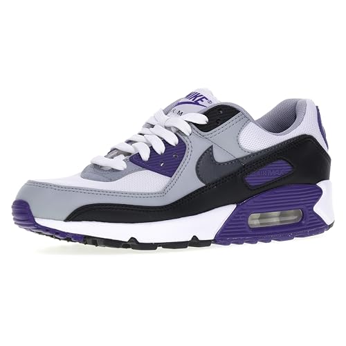 NIKE Damen Air Max 90 Sneaker, White Iron Grey Black Wolf Grey, 38.5 EU