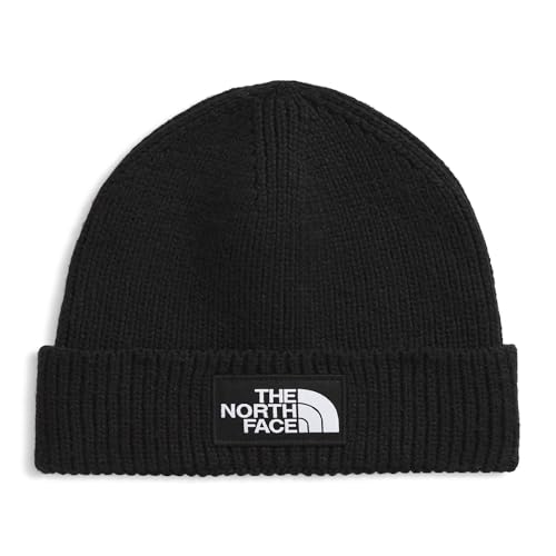 The North Face Unisex TNF Logo Box Cuffed Beanie, TNF Black, One Size