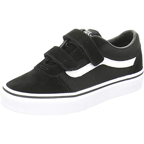 Vans Jungen Ward V Suede Sneaker, Schwarz Suede Canvas Black White Iju, 35 EU