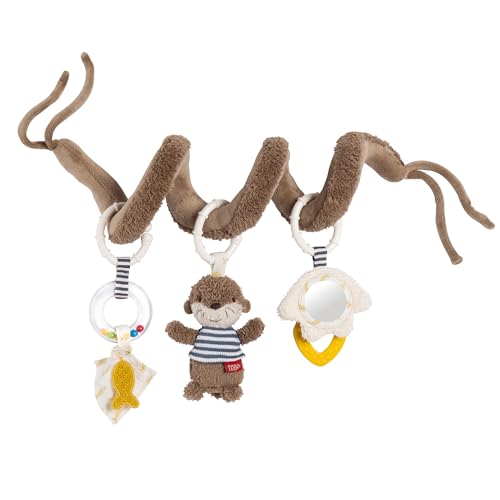 Fehn Otter Aktivitäty-Spirale, Motorikspielzeug mit Lernfunktionen zum Berühren, Fühlen und Spielen, für zu Hause und zum Mitnehmen, für Babys ab der Geburt