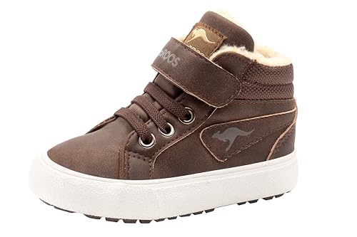 KangaROOS KaVu III Unisex Baby Sneaker, Braun (Dark Brown/Sand 343), 23 EU