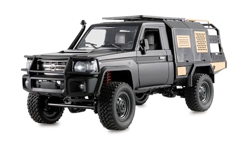 Amewi Toyota Land Cruiser Crawler 4WD 1:12 RTR Lizenziert RC Fahrzeug Auto ferngesteuert, Schwarz