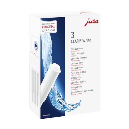 JURA original - CLARIS White Filterpatrone gegen Kalkablagerungen - TÜV-zertifizierte Hygiene - 3er-Pack - 68739