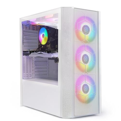 STGsivir Gaming PC, GeForce RTX 2060 Super 8GB GDDR6,Ryzen 7 5700X bis zu 4.6 Ghz,32G DDR4,1TB SSD,WLAN 6,BT5.0,RGB Lüfter x3,Windows11 Pro,Gamer PC Computer Desktop