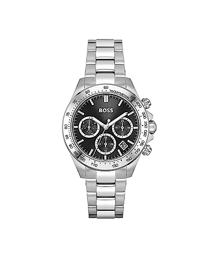 BOSS Multi Zifferblatt Quarz Uhr für Damen Kollektion Novia mit Silbernes Edelstahlarmband - 1502614