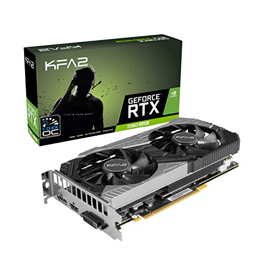 KFA2 26ISL6HP39SK nVidia GeForce RTX 2060 Super OC 8GB 256-bit GDDR6 PCIe Grafikkarte, schwarz