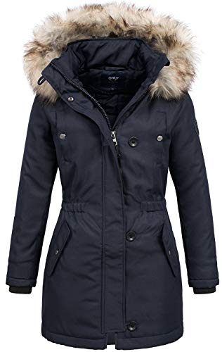 ONLY Damen Parka Parka onlIRIS AW CC OTW 15156574, Gr. 40 (Herstellergröße: L), Blau (Night Sky Night Sky)