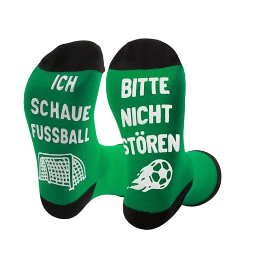 Lustige Fussball Socken für Männer, Lustige Fußball Fanartikel Geschenke für Männer Fussball Geschenke Jungen Mann Opa Papa Geburtstagsgeschenk Weihnachtsgeschenke für Männer