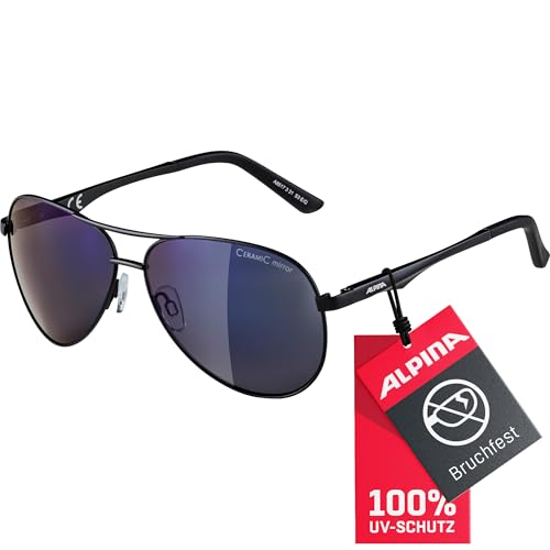 ALPINA Unisex, Sonnenbrille, Black Matt, Einheitsgröße