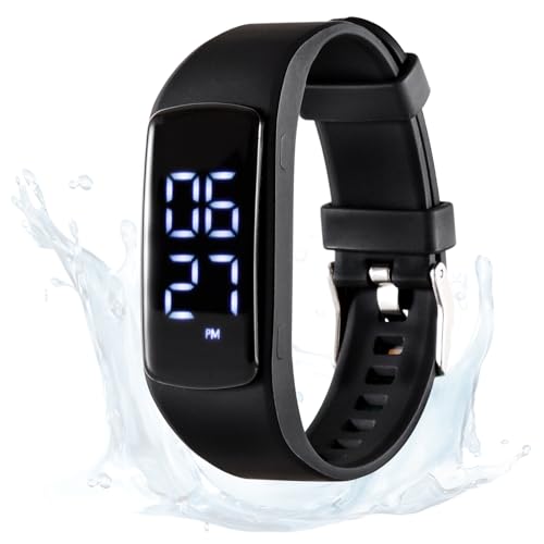 Ohne Handyverbindung, EPERSU IP68 wasserdichte Schrittzähler Uhr, Fitness Tracker Armband Kalorienzähler für Erwachsene, Kinder, Männer, Frauen, ohne App, ohne Bluetooth, für Sauna & Schwimmen