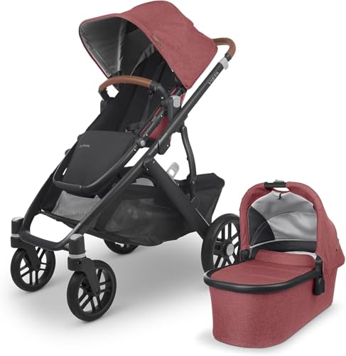 UPPAbaby Vista V2 Kinderwagen – Lucy – All in One, umwandelbarer Baby-Kinderwagen, inklusive Babywanne & Kleinkindsitz, Kinderwagen-Zubehör, einstufige Faltung, geeignet vom Baby bis zum Kleinkind