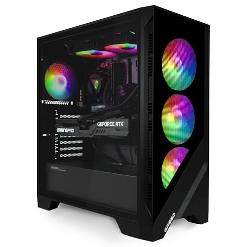 Greed® MK2 Pro - High End Gaming PC - AMD Ryzen 7 5700X + Nvidia Geforce RTX 5070 12 GB - Schneller RGB Computer + 4K Rechner mit 4,6 GHZ - 32 GB DDR4 RAM - Wasserkühlung - 1TB SSD - WLAN + W11 Pro