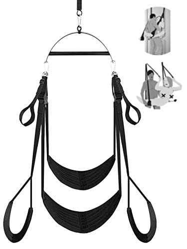 Utimi Liebesschaukel Sexschaukel Für Die Decke und An der Tür hängen Bequeme Sex Swing mit extra breiten Polstern Extra robustes SM Bondage Set Sexspielzeug für Paare, Belastbar Bis 499kg