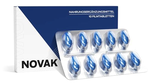 NOVAK - 10x hochdosierte Kapseln für aktive Männer - Schneller Effekt und langanhaltende Wirkung - Natürliche Formel mit Ginseng, Maca, Arginin & Tribulus Terrestris