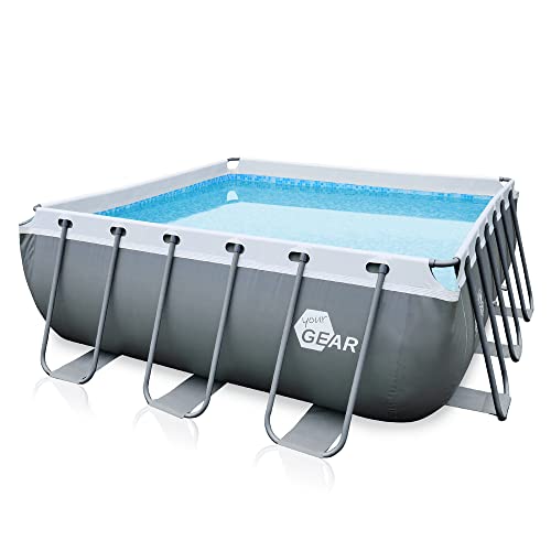 your GEAR Steel Frame Pool - div. Modelle/Größen - rund rechteckig oder quadratisch, 70-122 cm hoch Stahlrahmenpool Gartenpool Aufstellpool Schwimmbecken 300x200 300x300 400x200 Ø 366cm Ø 457cm