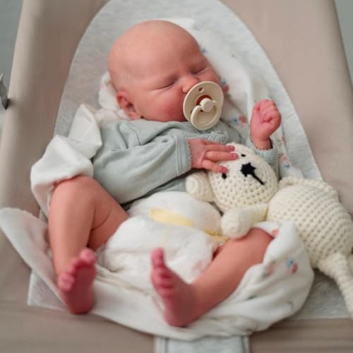 Lonian Reborn-Baby-Puppen 18 Zoll lebensechte Baby-Puppe Real Life Baby-Puppen, die echte Weichheit schlafende Puppen Aussehen