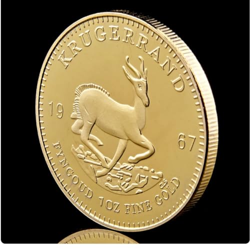 Gedenkmünze 1967 Krügerrand Fyngoud 1Oz Replik Südafrika Replik Münze Paul Kruger Gedenkmünze aus Metall