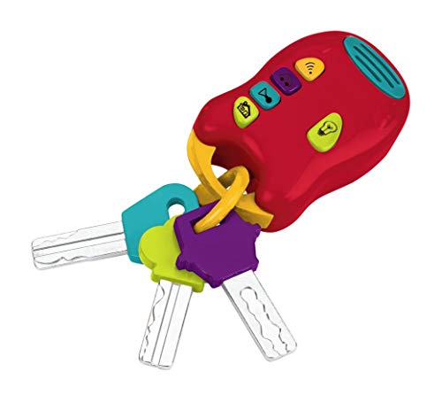 Battat Spielzeugschlüssel Baby Spielzeug – Bunter Schlüsselbund mit Autoschlüssel mit Licht und Geräuschen für Kinder ab 10 Monate