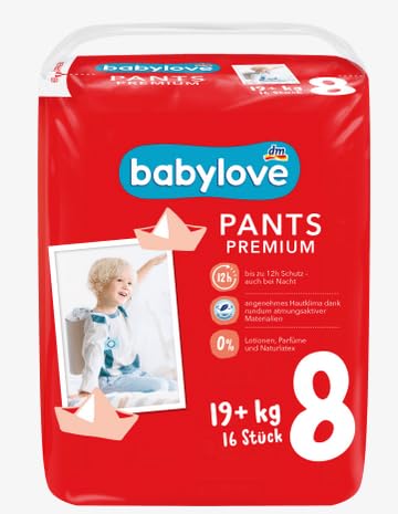 babylove Baby Pants Premium Gr. 8, XXL, 19+ kg, 16 Stück