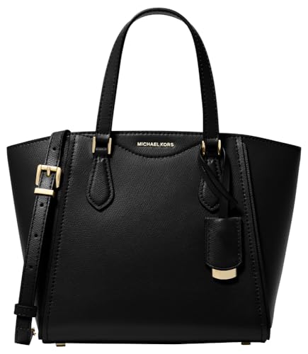 Michael Kors Women Sm Conv Tz Tote Xbody Hand Bag, Schwarz