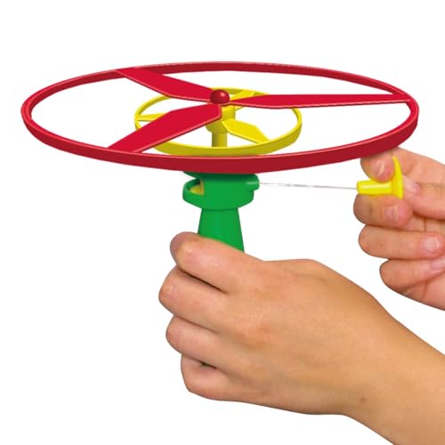 GÜNTHER FLUGSPIELE 1682 - Propeller Spielzeug Twirly, ca. Ø 19 cm, Fliegender Rotoren in 3 Farben, für Kinder ab 4 Jahren, inkl. Startergriff