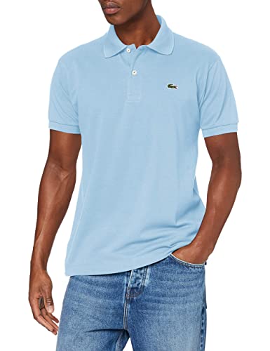 Lacoste Herren Polo-Shirt Kurzarm L1212, Männer Polo-Hemd,2 Knopf,Regular Fit,Blau,7