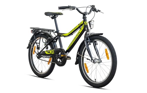 Rezzak 20 Zoll Fahrrad Kinderfahrrad Jungen Fahrrad 20 Zoll Rücktrittbremse RH 33 Schwarz Grün NEU-041