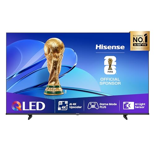 Hisense 43E7Q Fehrnseher, 43 Zoll, 4K UHD QLED, Smart TV, Game Mode Plus, Filmaker Mode, Dolby Vision Atmos, HDR10, HLG, HDR Immersive, AI 4K Upscaler, Dolby MS12, DTS X, Sprachsteuerung [2025]