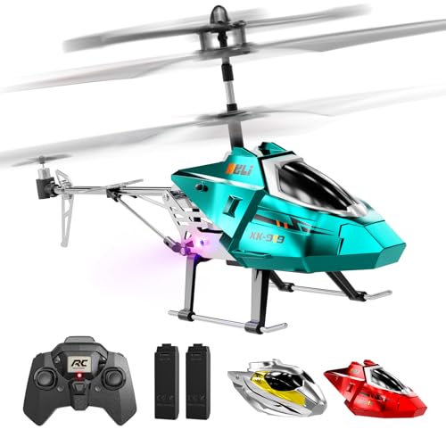 RC Helikopter Ferngesteuert, 2.4GHz RC Flugzeug mit LED-Leuchten, Ein-Tasten-Start/Landung, Höhenhalt, RC Hubschrauber Ferngesteuerter Flugzeuge Kinderspielzeug Geschenk für Jungen ab 8 Jahrenn