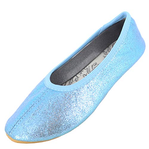 Beck Mädchen Basic Glitzer Gymnastikschuhe, Blau, 26 EU