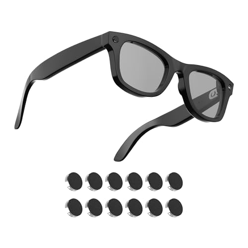 HiBloks LED Lichtblocker Aufkleber für Ray-Ban Meta Wayfarer/Skyler/Headliner/Oakley Meta HSTN Zubehör, Selbstklebend Lichtblockierende Aufkleber mit Ray Ban Smart Glasses Zubehör(12 Pcs)