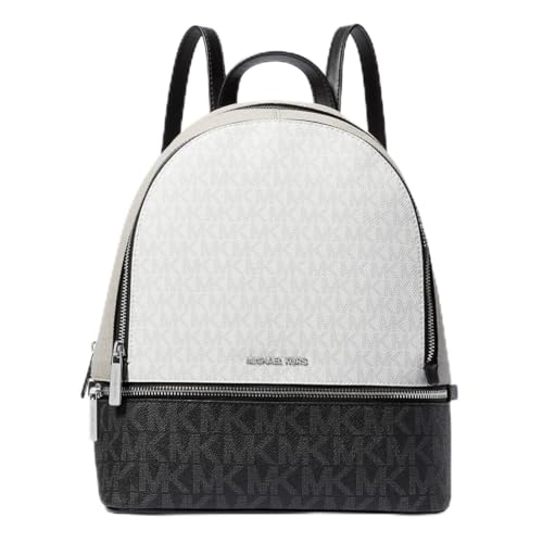 Michael Kors RHEA ZIP Rucksack Medium MK Signature, Optisches Weiß, mehrfarbig, ※※