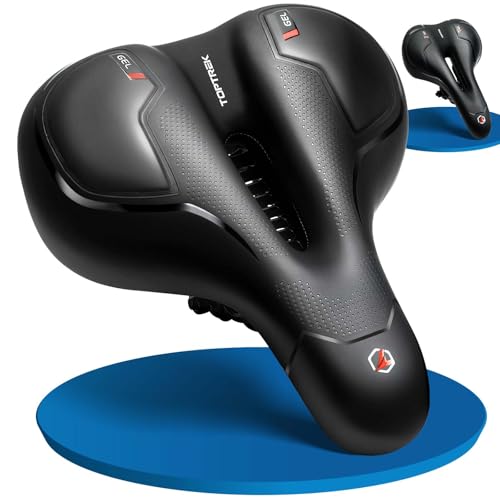 toptrek Fahrradsattel Herren Damen Bequem Weich, Ergonomischer Fahrrad Sattel, Schmerzfrei Radfahren, 2025 Neue Aufrüstung Fahrradsitz Atmungsaktiv Stoßdämpfend für E-Bike MTB Rennrad Cityrad