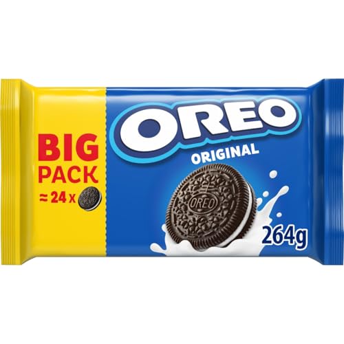 OREO Original – Knusprige Kakaokekse mit leckerer Crèmefüllung mit Vanillegeschmack – 264g