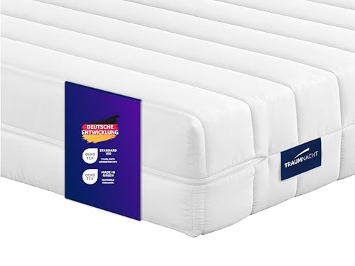 Traumnacht Easy Comfort 2 in 1 Duo - orthopädische 7- Zonen Komfortschaummatratze, Härtegrad 2 und 3, Öko-Tex zertifiziert 90 x 200 cm, Höhe 13 cm, produziert nach deutschem Qualitätsstandard