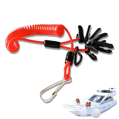 Circuit Bateau, Motorstoppschalter Schlüsselband Schnur Boot Außenborder Zündung Notstoppschalter Schlüsselband Seilklemme,schlüsselband für notausschalter,motorstoppschalter