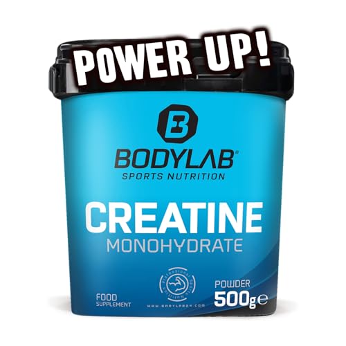 Bodylab24 Creatine Powder 500g, reines Creatin Monohydrat Pulver, 100 Portionen, Produkt der Kölner Liste