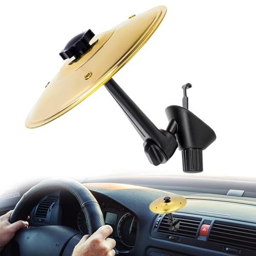 Zernblend Trommel, Schlagzeug Becken, Mini Schlagzeug, Car Crash Becken, Auto Crash Becken, Auto Trommel Lüftungsschlitz, Vehicles Inneneinrichtung(Gold)