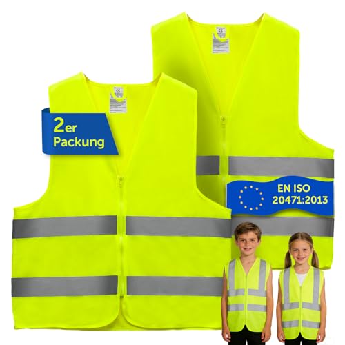 Brovamo Warnwesten Auto-Warnwesten Auto 2er-Warnweste Auto-Warnweste alle Größen-Warnweste Kinder-Warnweste Auto-Sicherheitswesten (M)