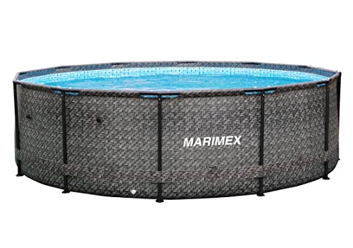 Marimex Florida Ratan Swimmingpool, Stahlwandpool für Garten ohne Zubehör, 3,66 x 0,99 m