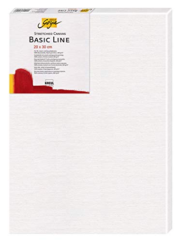 KREUL 62030 - Solo Goya Stretched Canvas Basic Line, Keilrahmen 20 x 30 cm, mit Leinwand aus Baumwolle 4 fach grundiert, ideal für Öl-, Acryl- und Gouachefarben