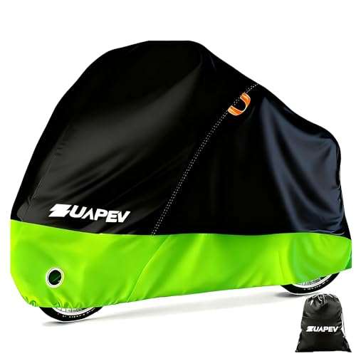 ZUAPEV Fahrradabdeckung Wasserdicht, Fahrradgarage Wetterfest Plane für Aussen, Fahrrad Abdeckplane Polyester 210D Fahrradplane Regenschutz, Fahrrad Garage Outdoor Abdeckung Schutzhülle 195x70x110 cm