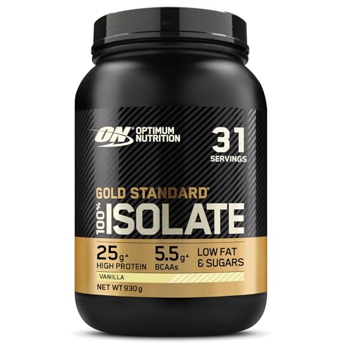 Optimum Nutrition Gold Standard 100% Whey Proteinisolat Pulver, Geschmack Vanilla, 930g, 31 Portionen
