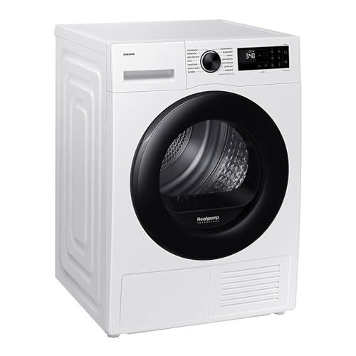 Samsung DV91DG52A0AEEG Wärmepumpentrockner, 9 kg, EEK: C, AI Wäschetrockner mit WiFi-SmartThings-App, LED-Display, Hygiene-Programm, Air Refresh, Knitterschutz, Weiß