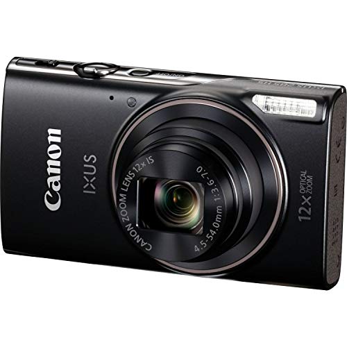 Canon 1076C001 Ixus 285 HS Kamera (20,2 Megapixel CMOS-Sensor 12fach optischer Zoom, Ultra-Weitwinkelobjektiv Full-HD-Movieaufnahmen) schwarz